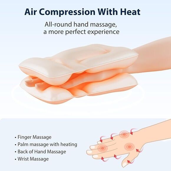 CINCOM Upgraded Cordless Hand Massager with Heat and Compression CM-088H - New - Picture 4 of 7